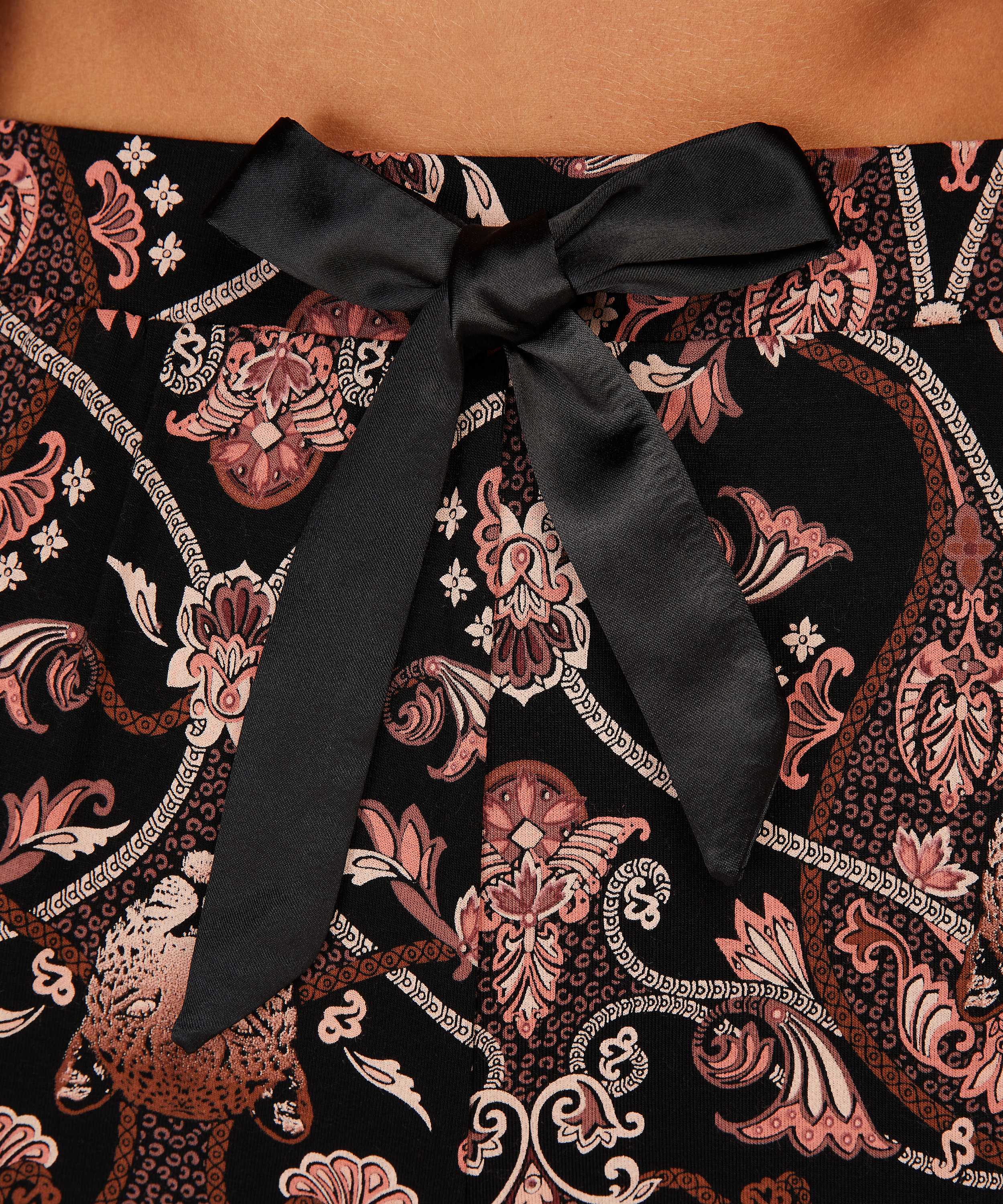 Jersey Pyjama Pants, Black, main