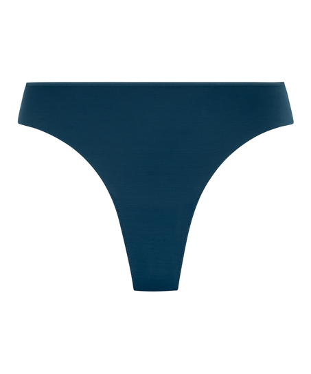 Lace Back Invisible Thong, Blue