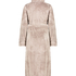 Long Fleece Bathrobe, Brown