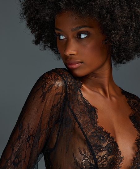 All-over Lace Top, Black