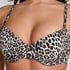 Padded Underwired Bikini Top Leopard, Black