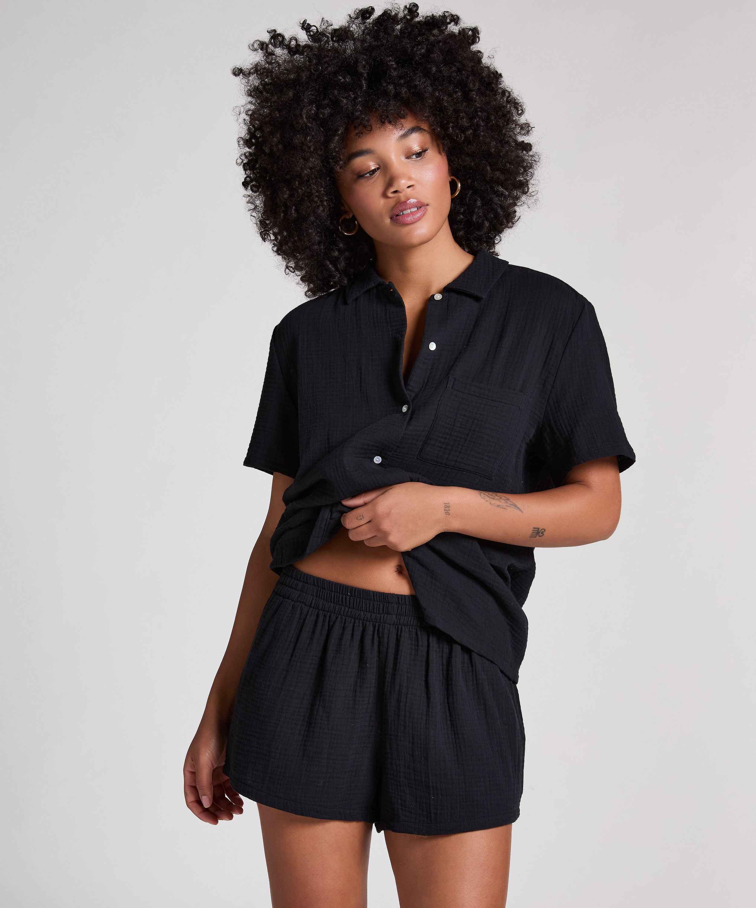 Muslin Short, Black, main