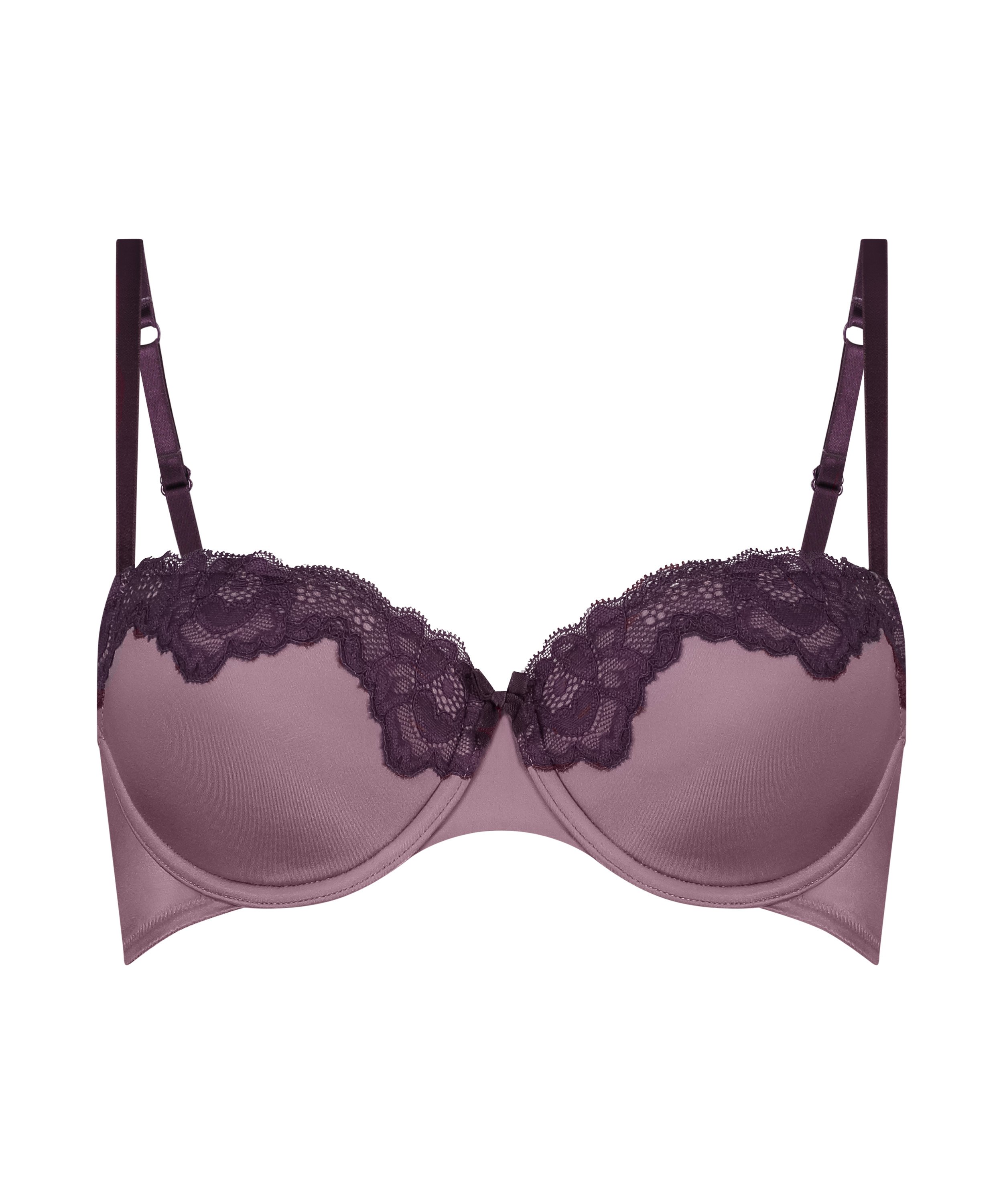 Lace & Shine Padded Underwired Bra, Purple, main