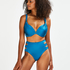 Sunset Dreams padded underwired bikini top Cup E +, Blue