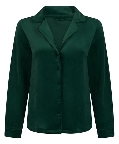 Velours Long-Sleeved Jacket, Green