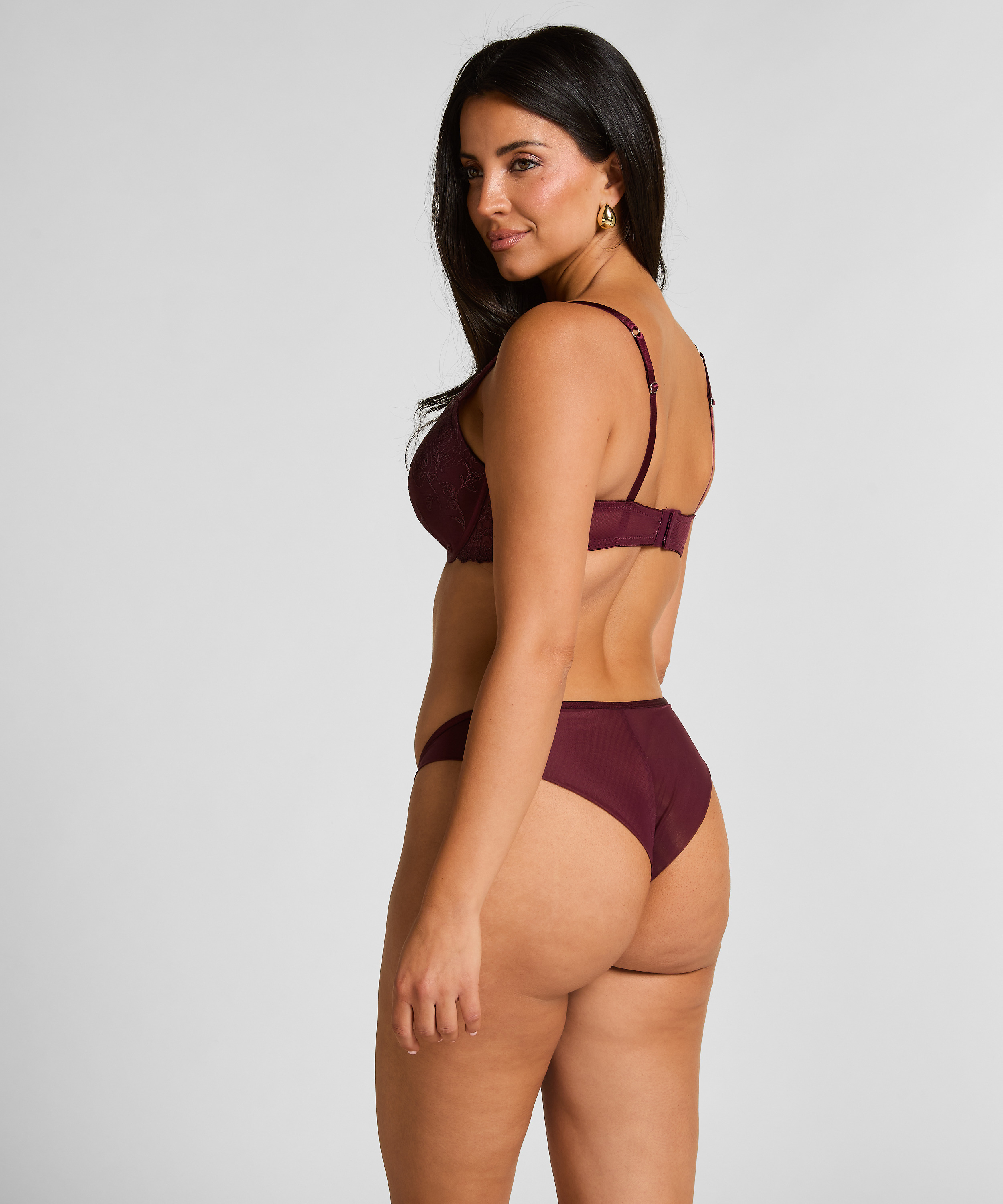Hollie Padded Underwired Bra, Purple, main