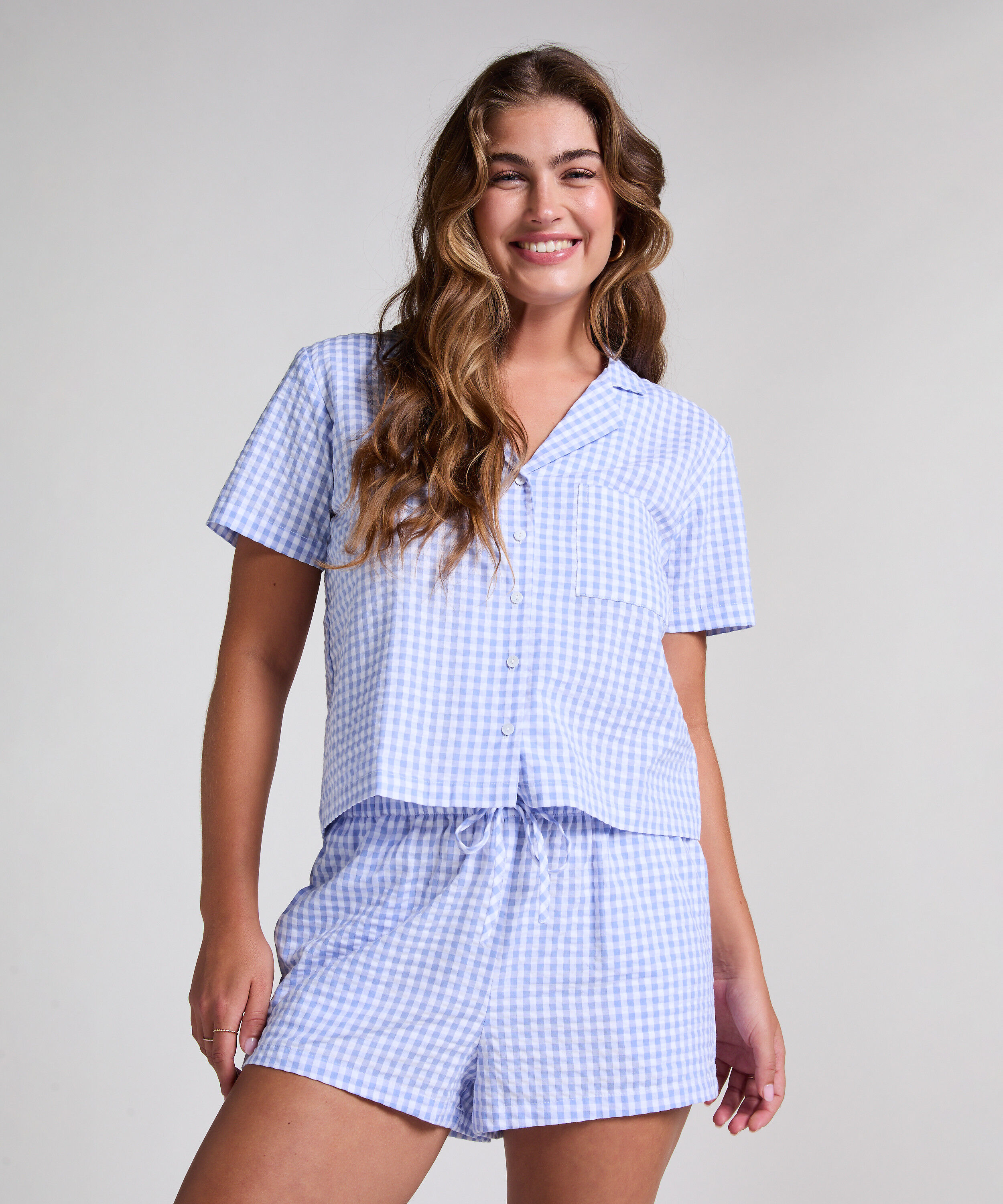 Seersucker Short, Blue