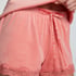 Velvet lace shorts, Pink