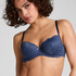 Marine Padded Underwired Bra, Blue