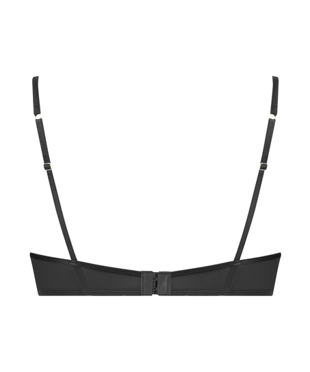 Iggy Half-Padded Underwired Longline Bra, Black