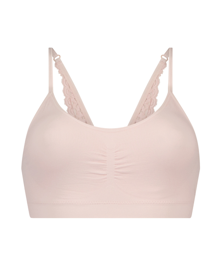 Rose seamless bralette, Pink
