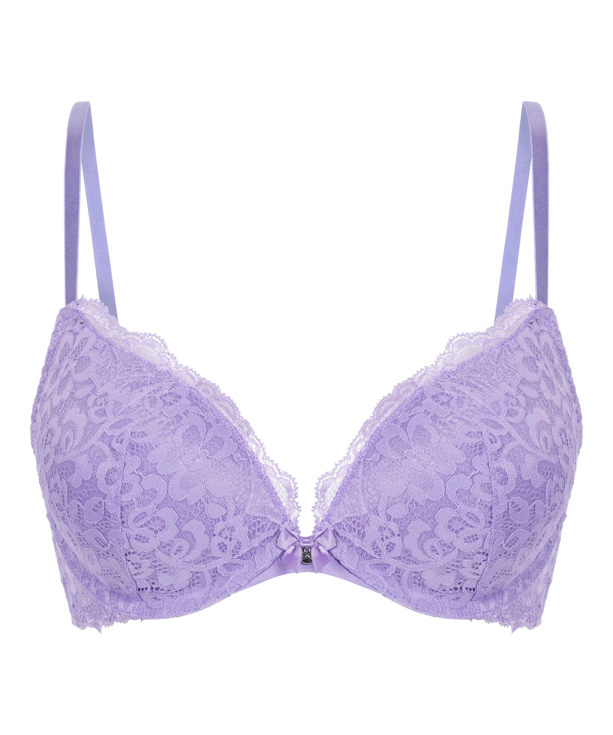Marine Padded Push-Up Underwired Bra, Purple