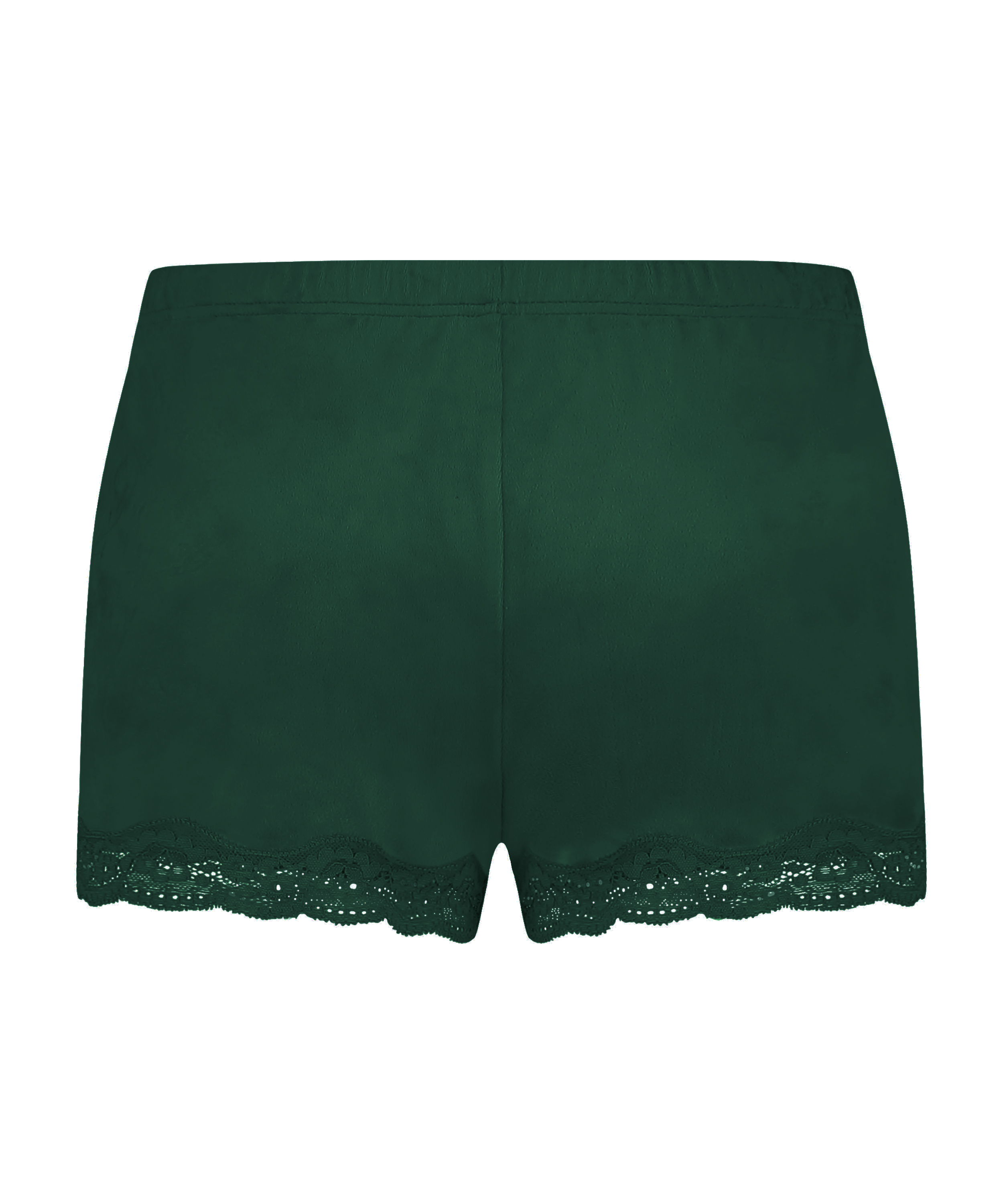 Velvet lace shorts, Green, main