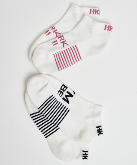 2 pairs of HKMX Performance socks, White