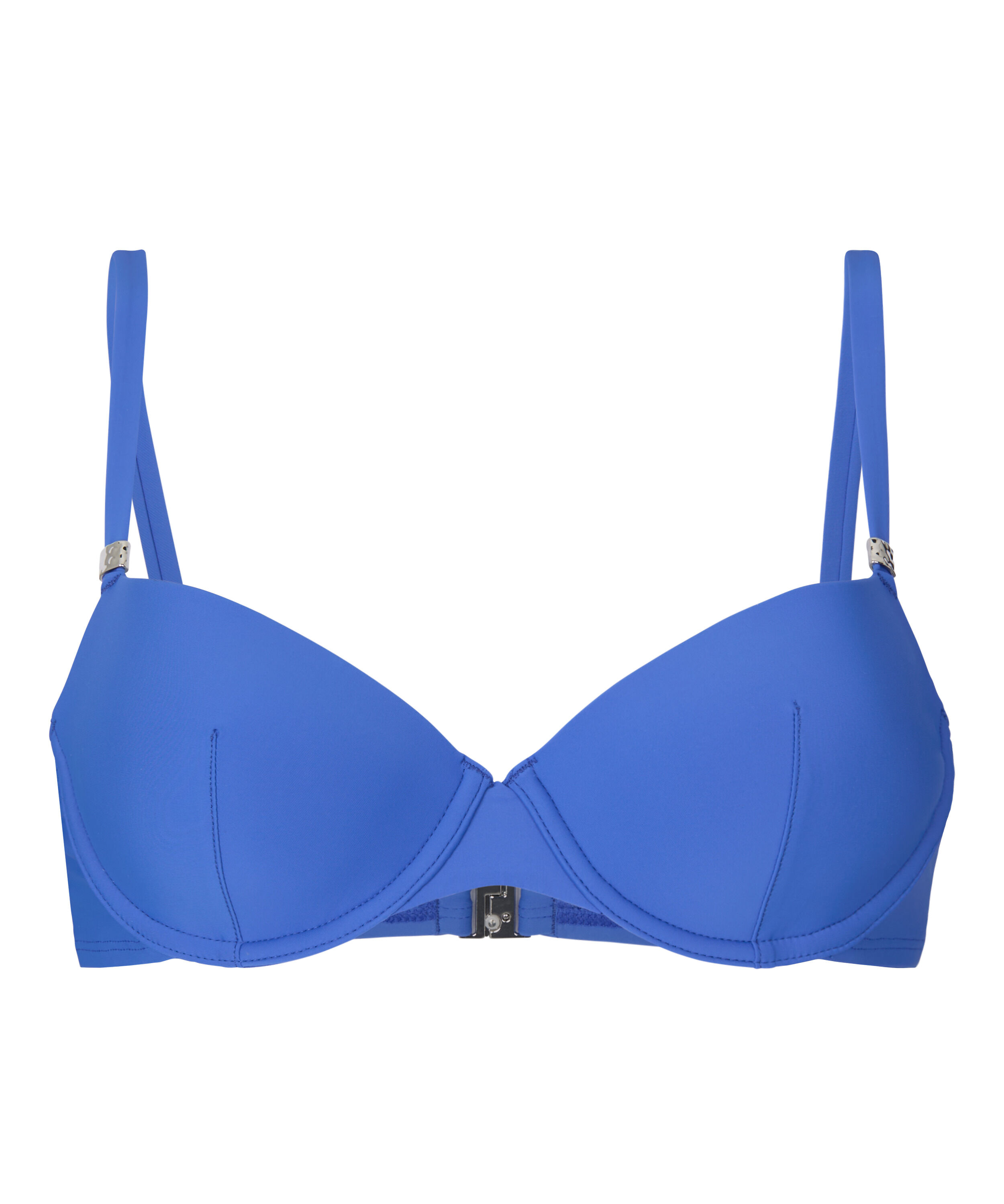 Luxe Padded Underwired Bikini Top, Blue