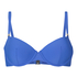 Luxe Padded Underwired Bikini Top, Blue