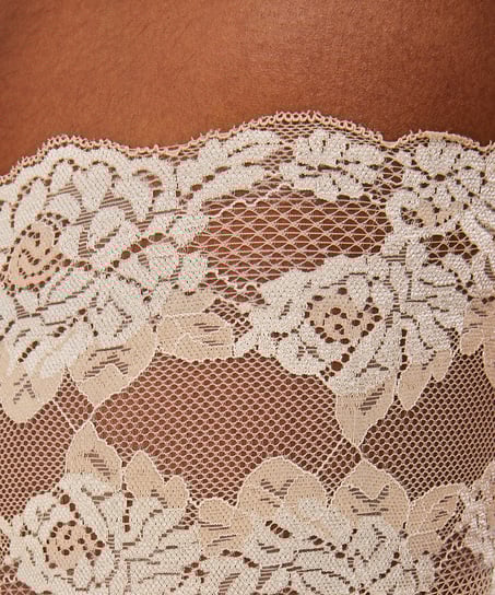 Lace Thigh Bands, Beige