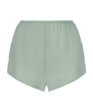 Satin pyjama shorts, Green
