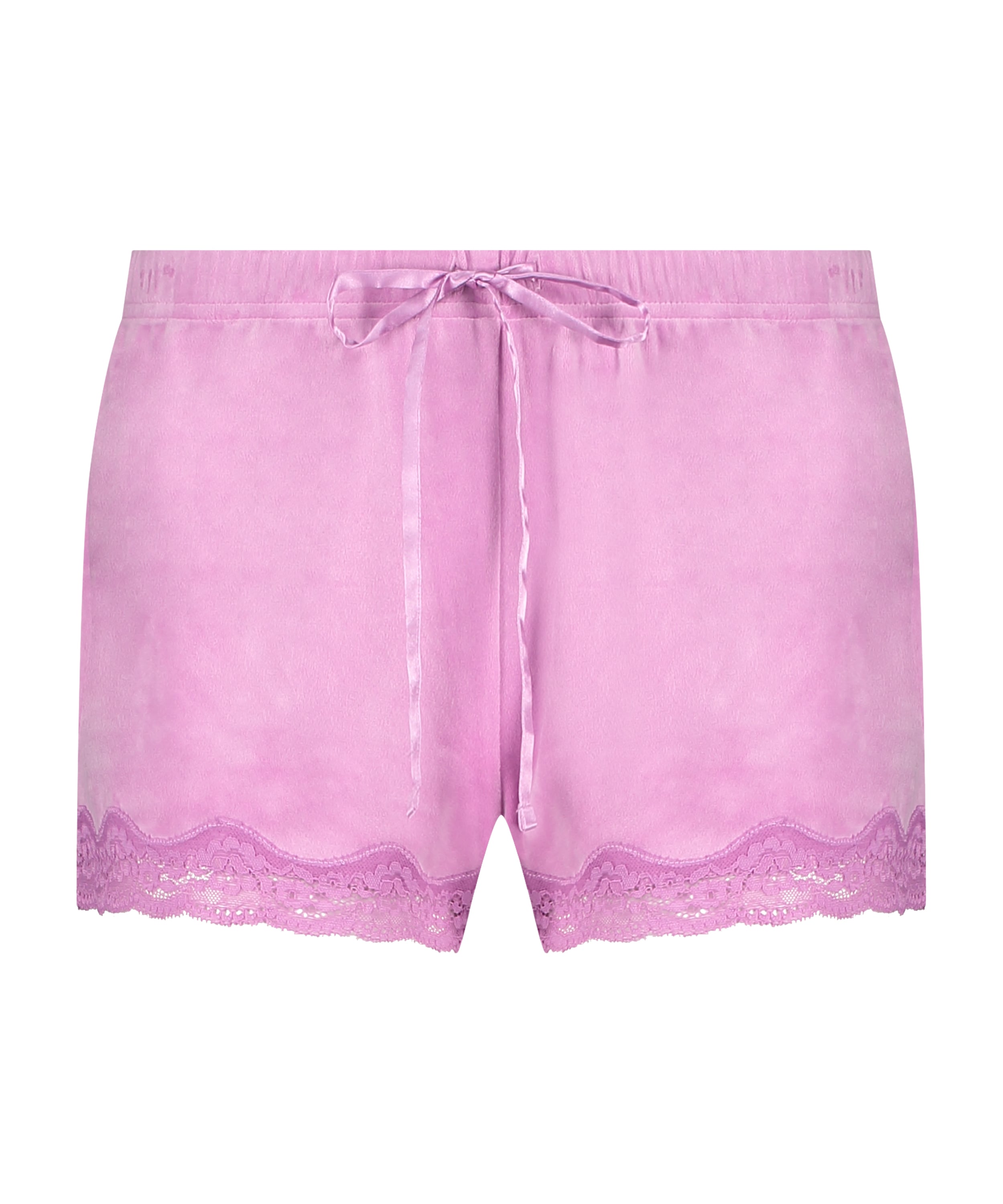 Velvet lace shorts, Pink, main