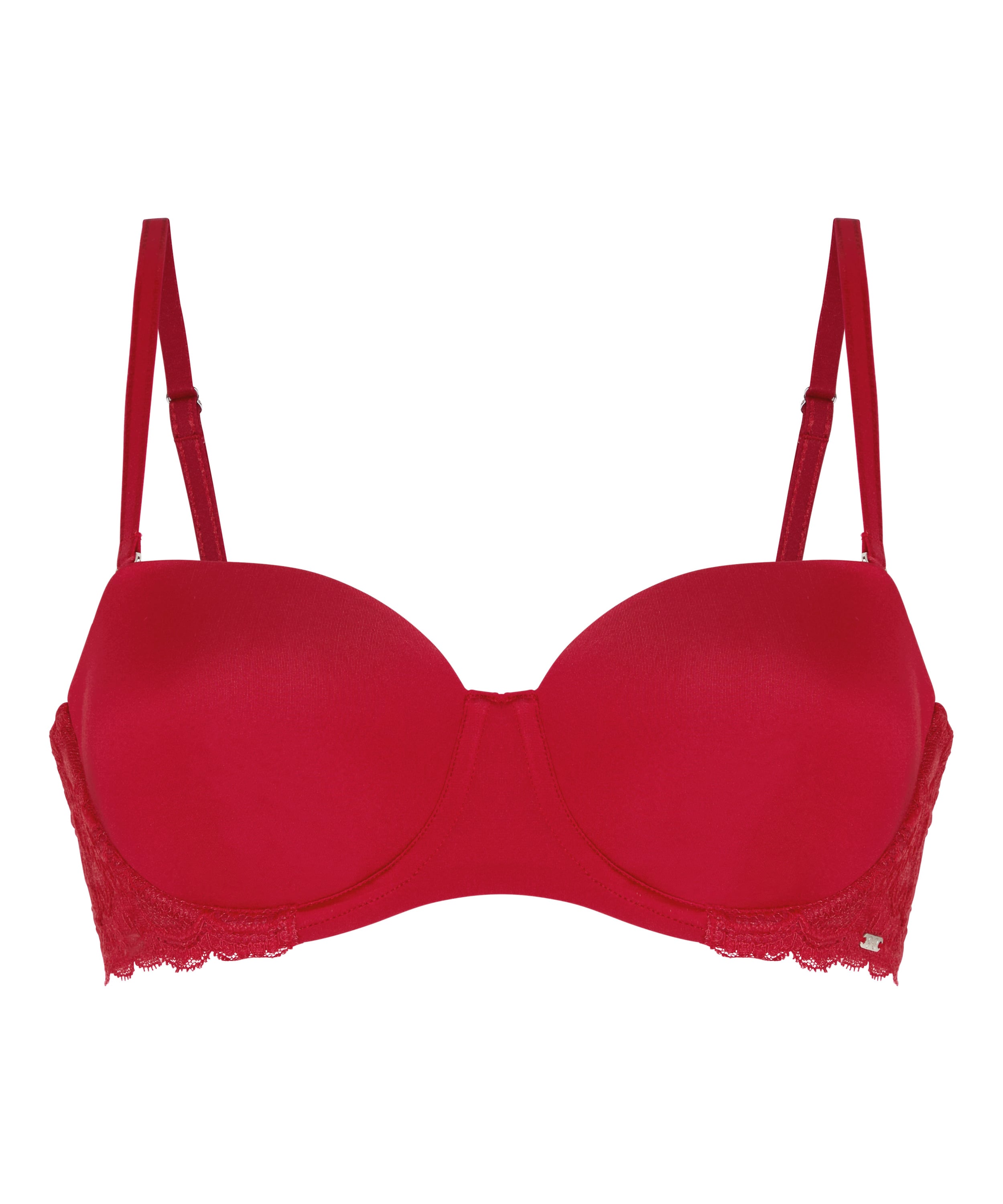 Angie Padded Strapless Underwired Bra, Red, main