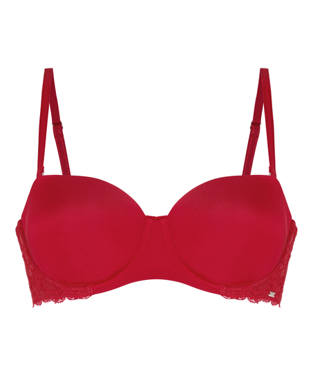 Angie Padded Strapless Underwired Bra, Red