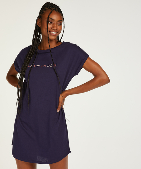 Round Neck Nightshirt, Blue