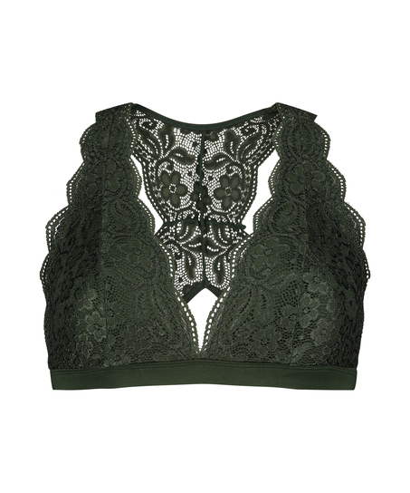 Halter racerback bralette, Green