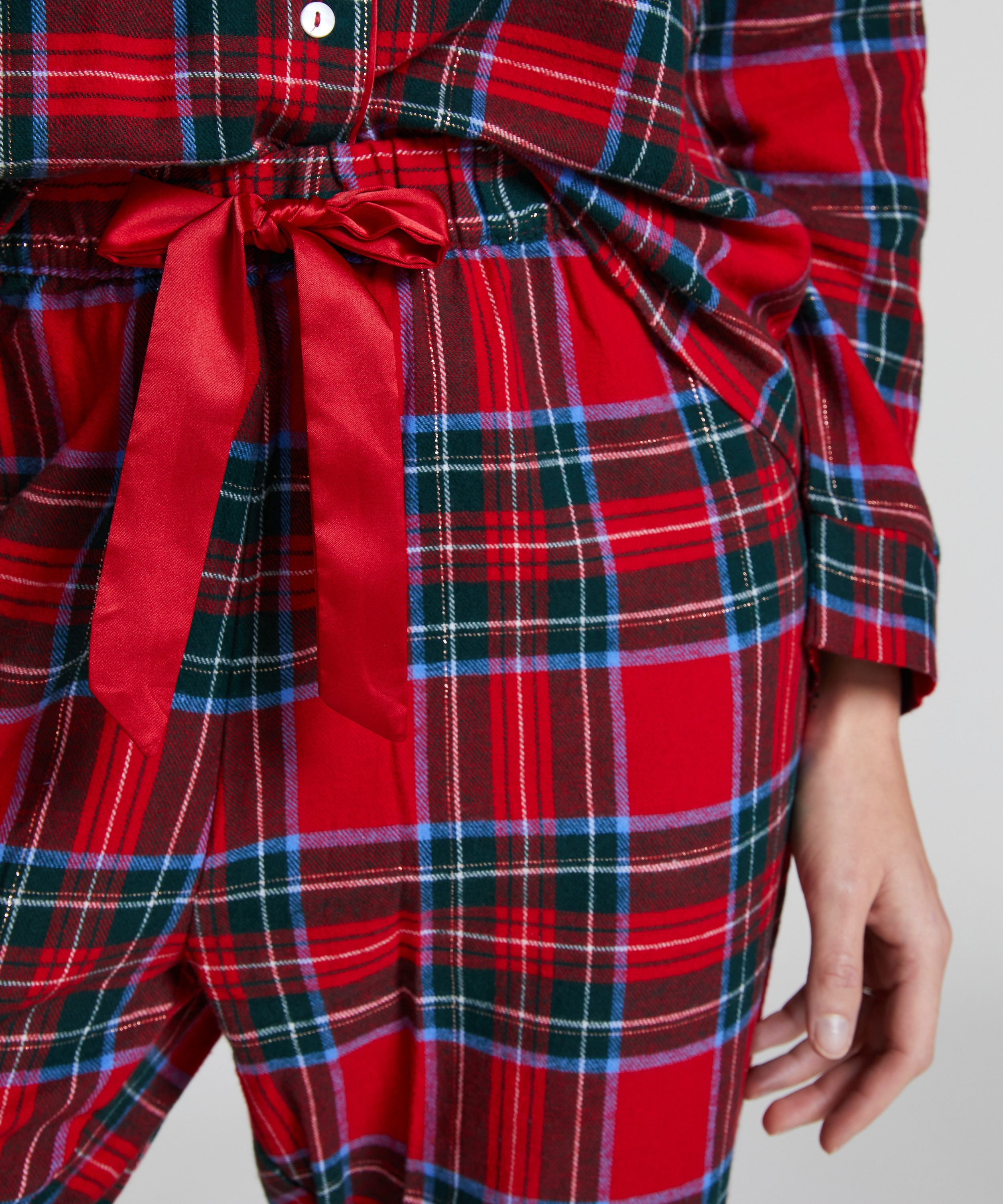 Flannel Pyjama Set, Red, main