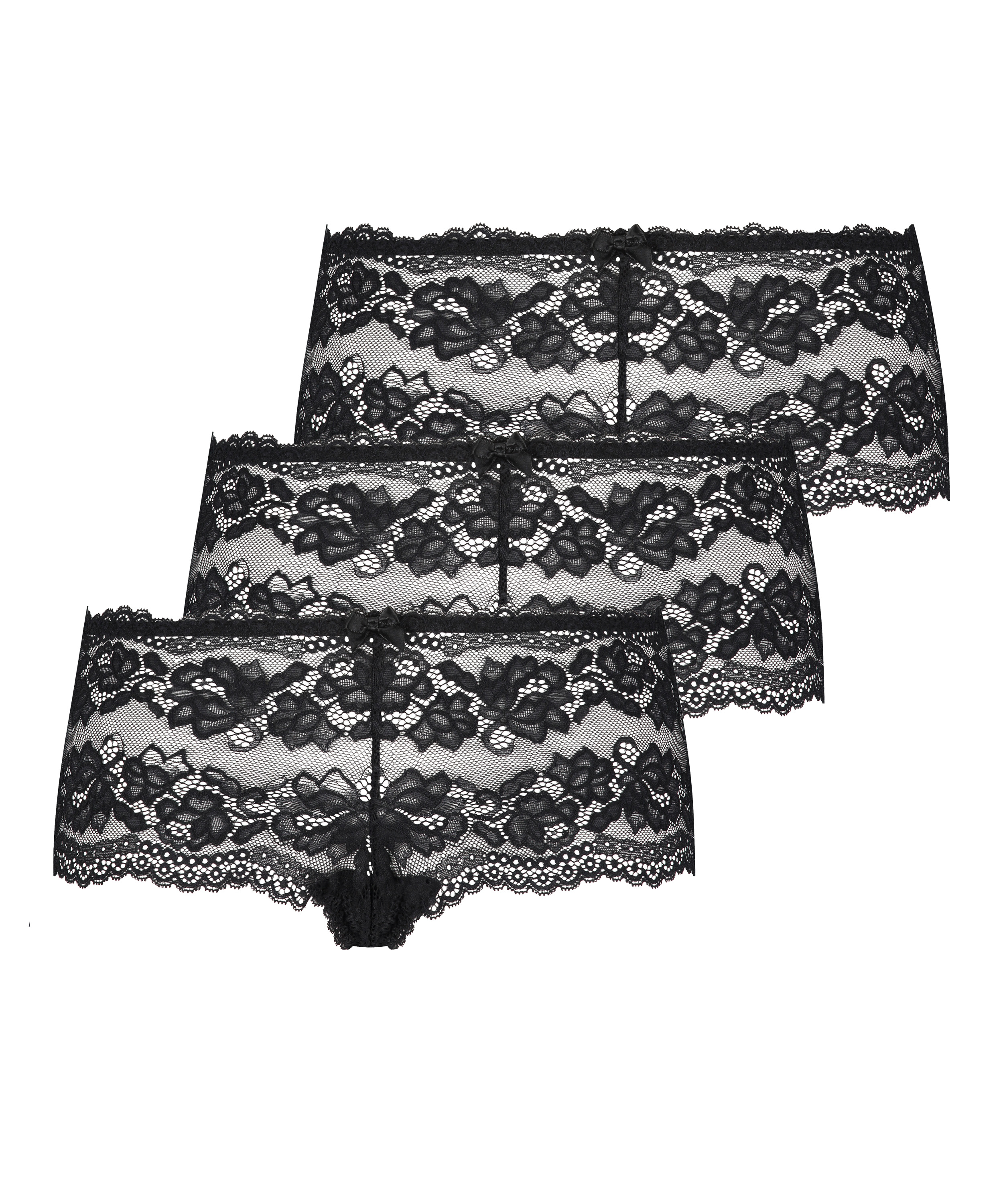 Sienna boxer 3-pack, Black, main