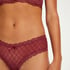 V-shaped Brazilian knickers mesh, Red