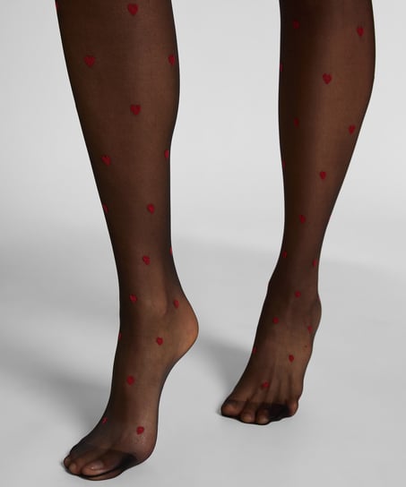 Tights 15DEN print, Black