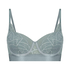 Luna Padded Underwired Longline Bra, Blue