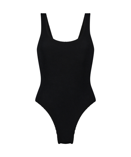 Shaping Crinkle Swimsuit, Black