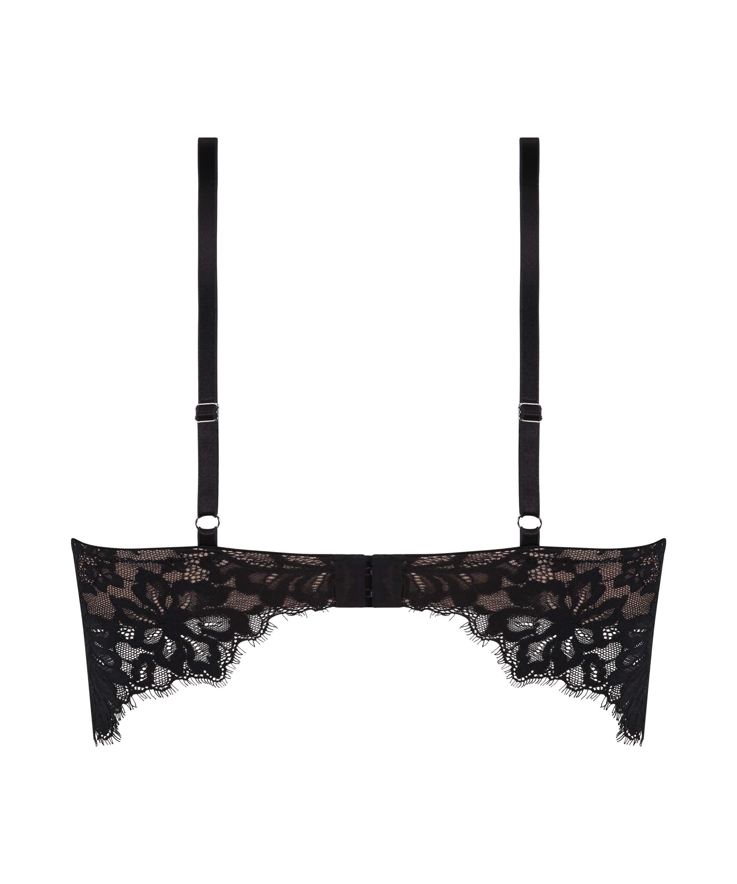 Isabella Padded Underwired Longline Bra, Black, main
