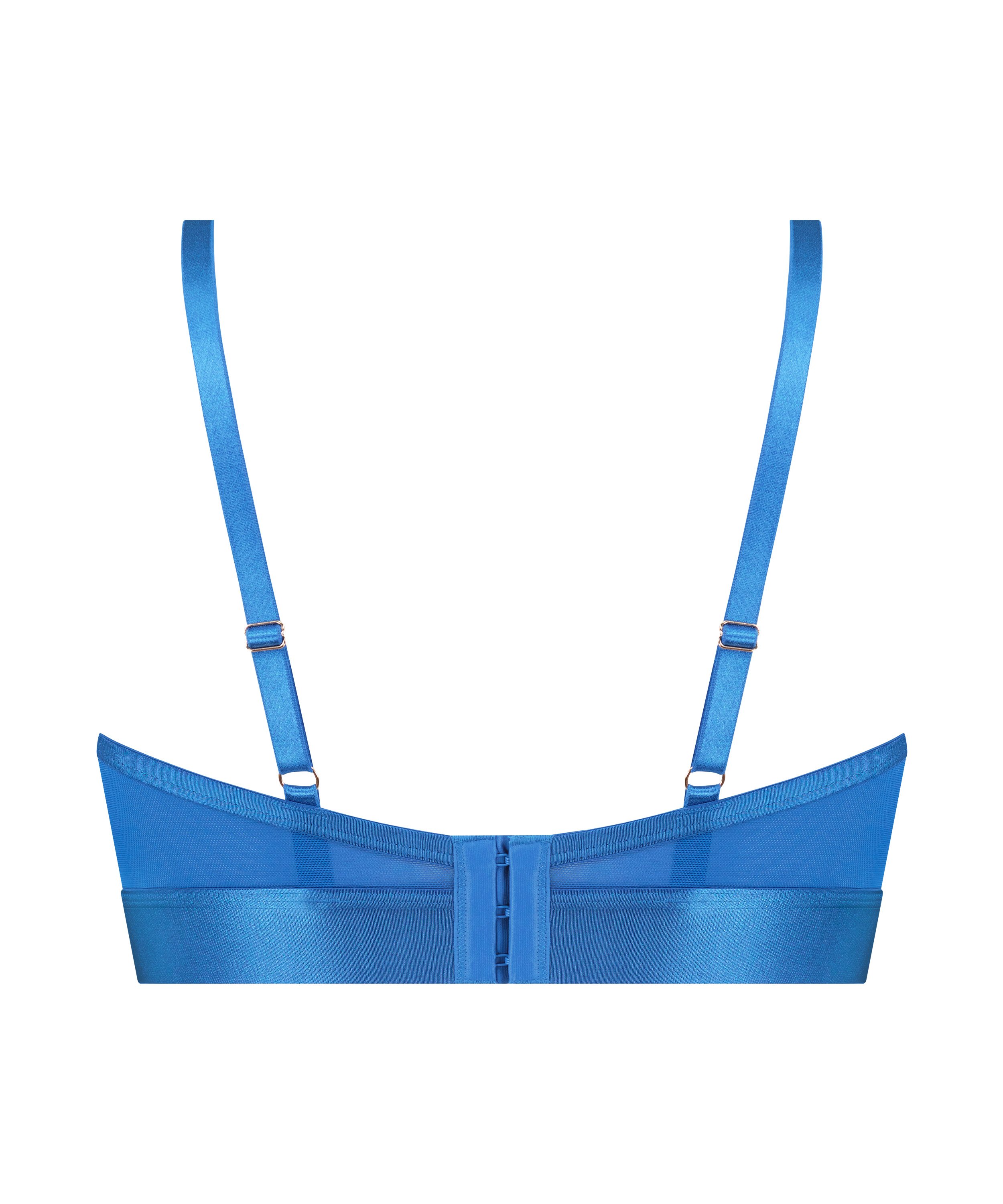 Pleasure Non-Padded Longline Underwired Bra, Blue, main