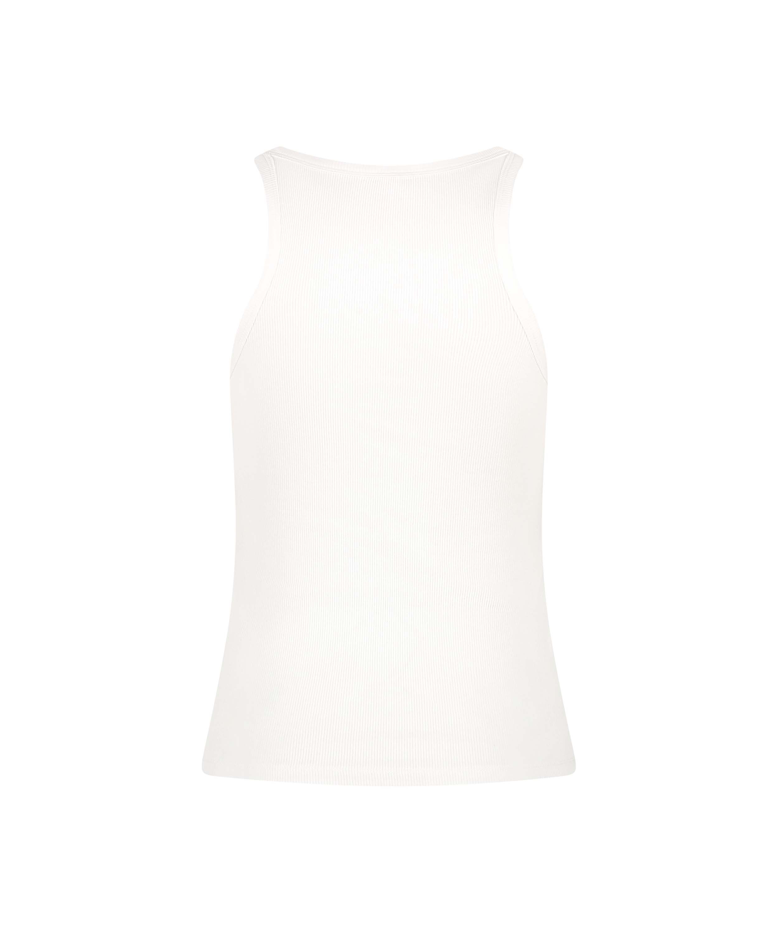 Singlet Tanktop Soft Cotton, White, main