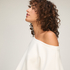 Top Viscose Boatneck, White