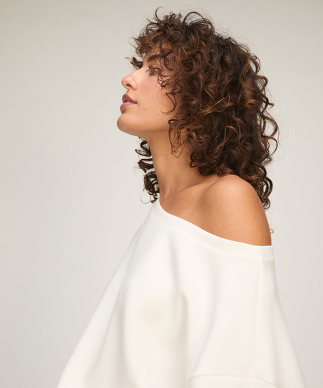 Top Viscose Boatneck, White