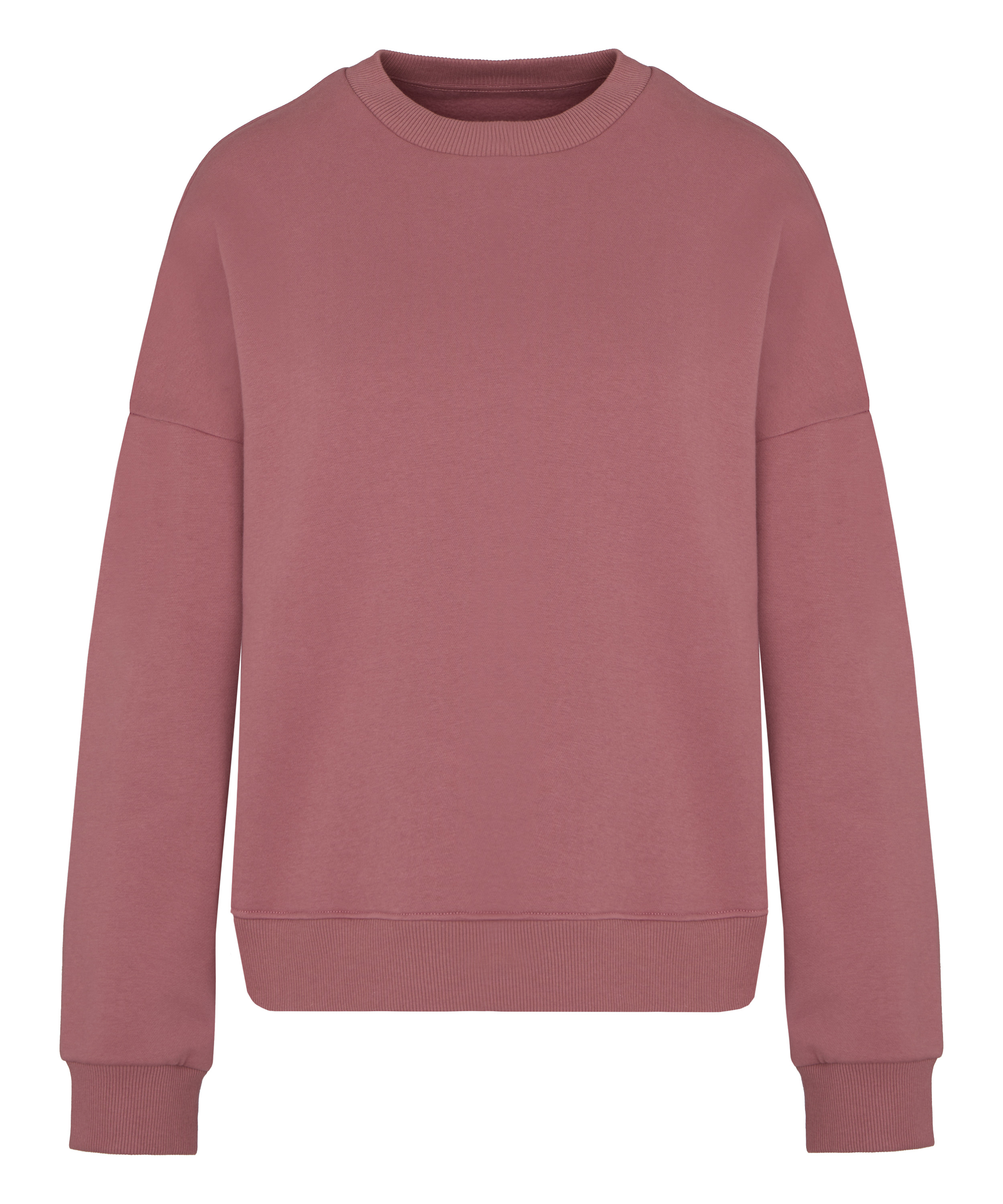 Top crew brushed sweat, Pink, main