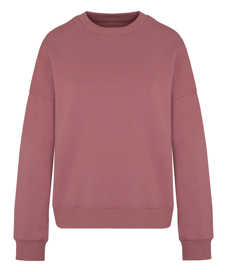 Top crew brushed sweat, Pink