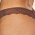 Lace Back Invisible Thong, Brown