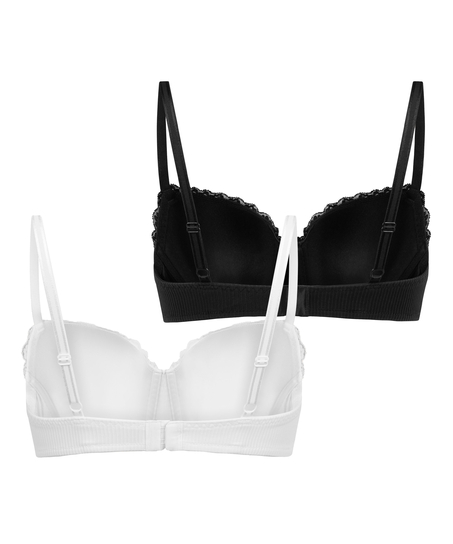 2-Pack Padded Underwired Bra Lola, Black
