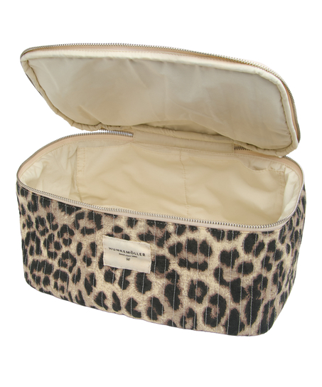 Toiletry Bag Leopard, White