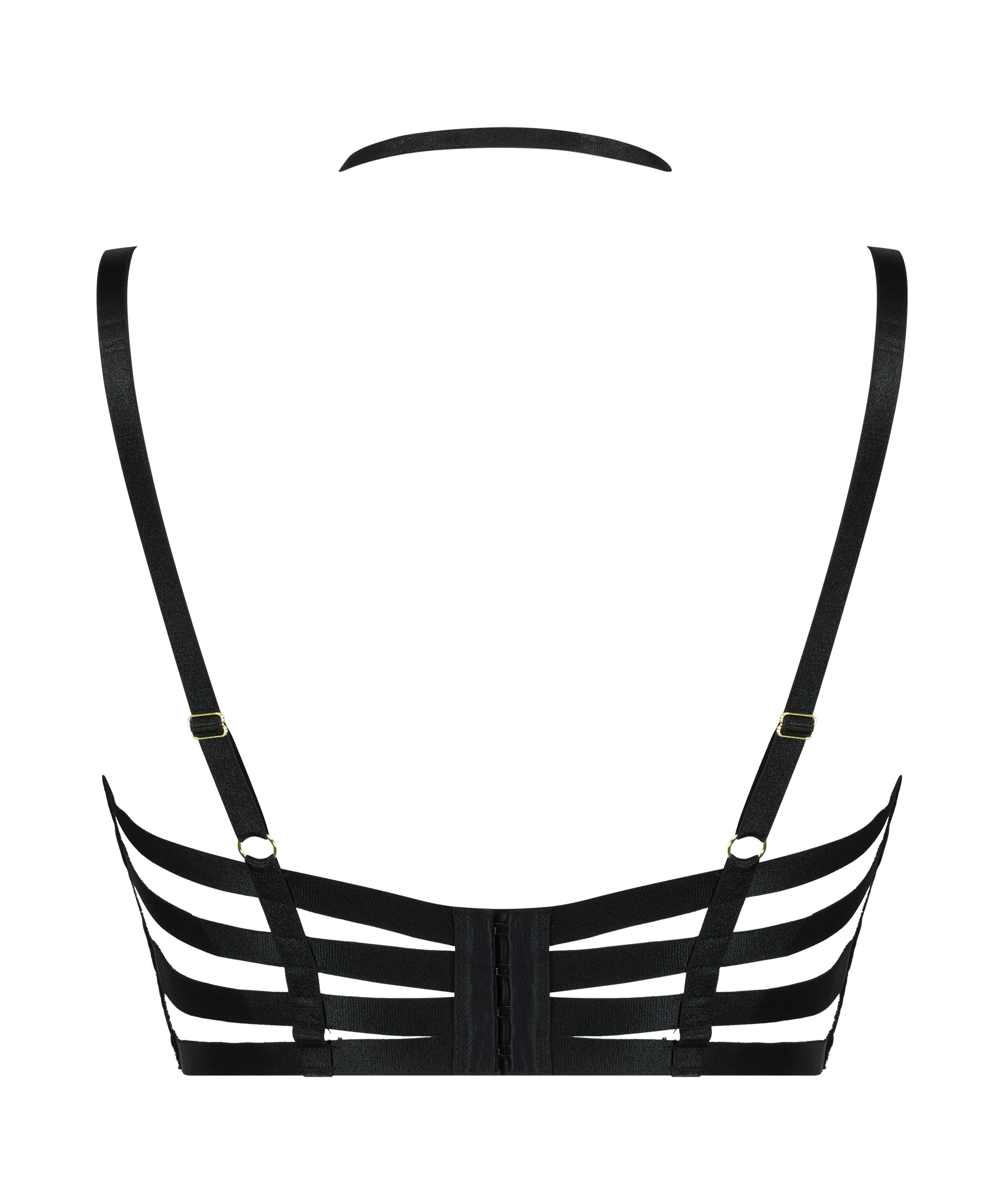 Seductress Padded Longline Underwired Bra, Black, main