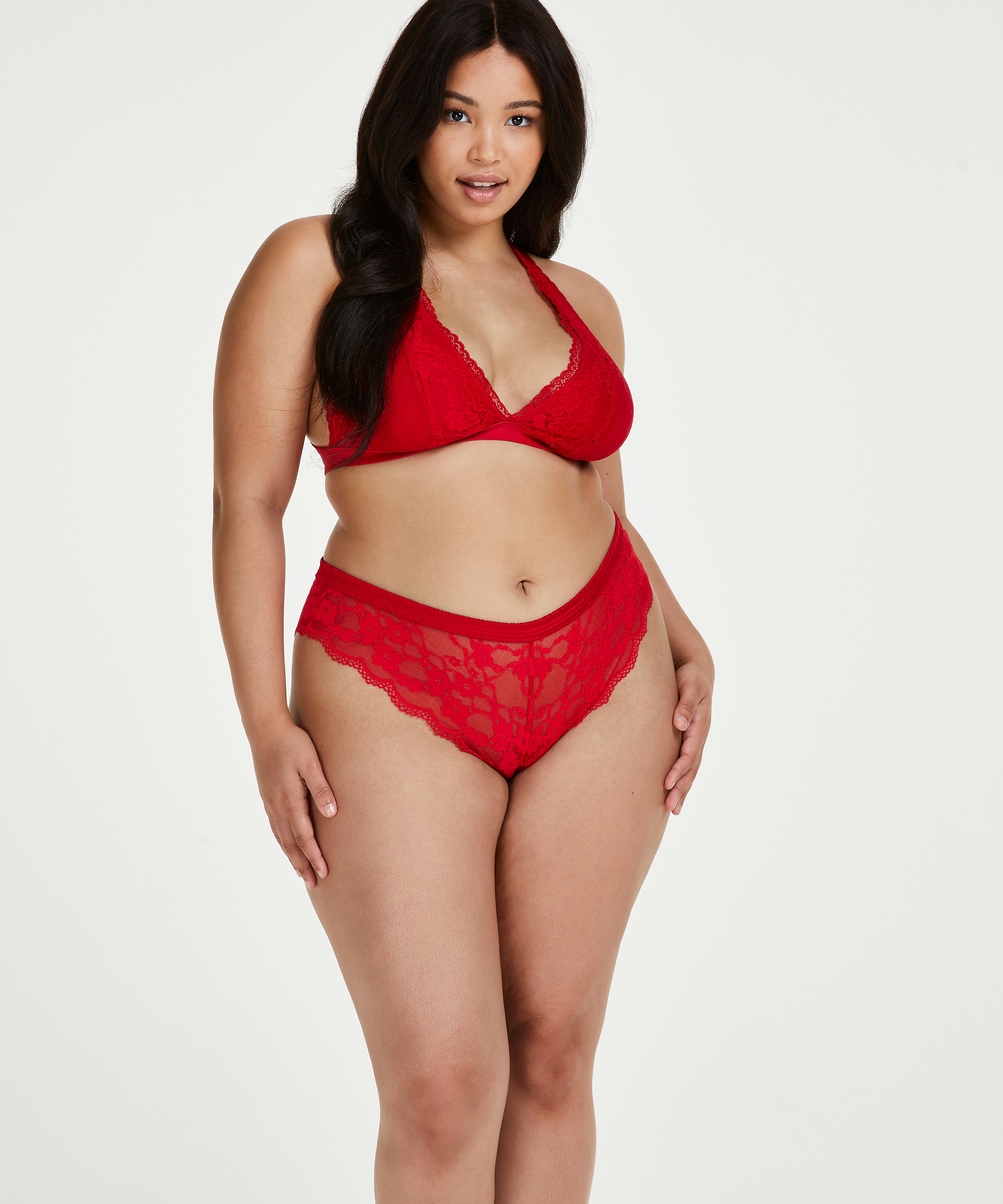 Iva high leg Brazilian Curvy, Red, main