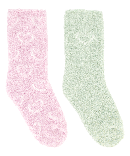 2 pairs of socks Cosy, Pink