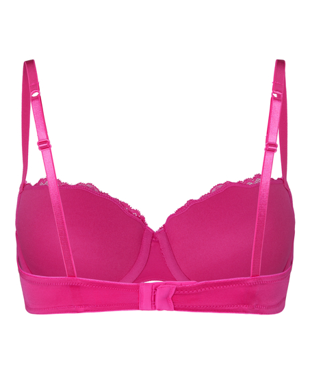 Lace & Shine Padded Underwired Bra, Pink