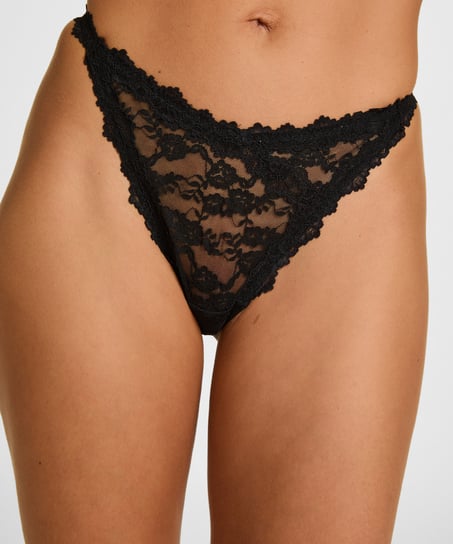 Highleg Thong Aveline, Black