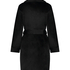 Velours short bathrobe, Black