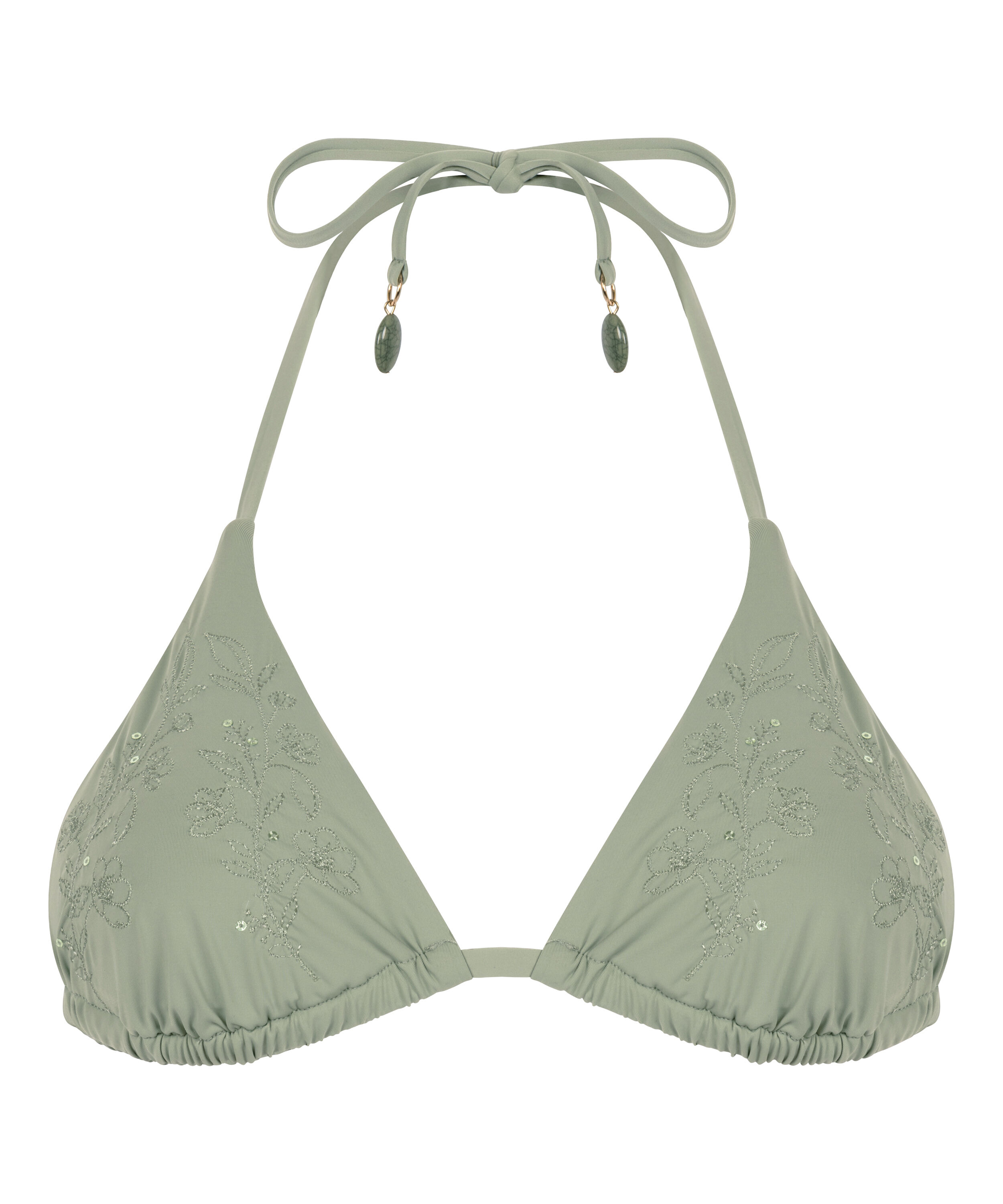 Giselle Triangle Bikini Top, Green